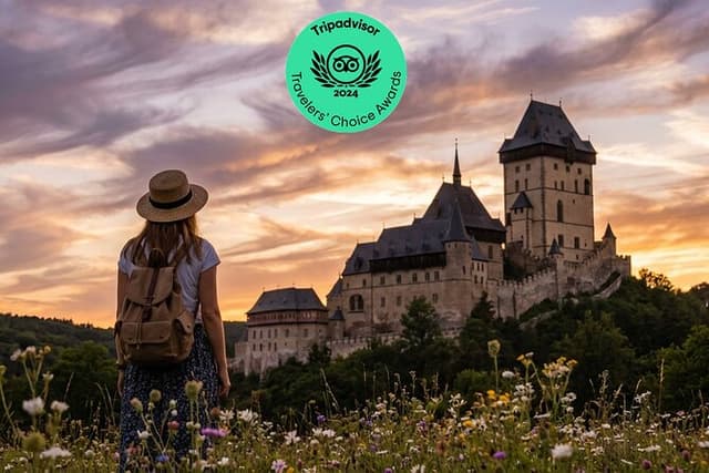 From Prague: Small-Group Karlstejn Castle & Koneprusy Caves Trip