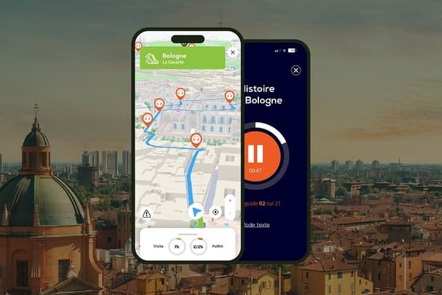 Bologna Audio guided walking tour 1h30 and 24 audio commentary