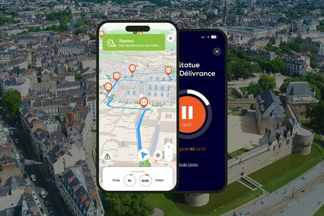 Nantes Audioguided Walking Tour 2h30 and 30 Audio Commentaries