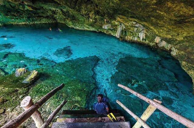 Cenote 2 Ojos and Grand Cenote with Tulum Ruins Guided Tour