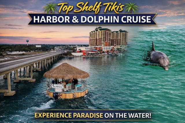 1.5 Hour Tiki Boat Harbor and Dolphin Cruise Destin FL