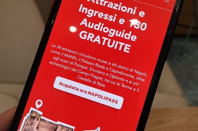 Napolipass 34 tickets + Audioguide Mann Pompeii Palace of Caserta