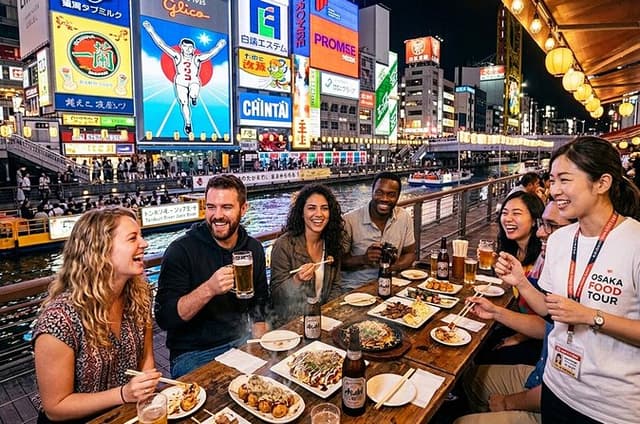 Osaka: Guided Food Tour with 12 Dishes and 2 drinks