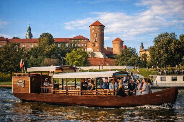 Gondola cruise The Vistula River Krakow private tour up to 12 person