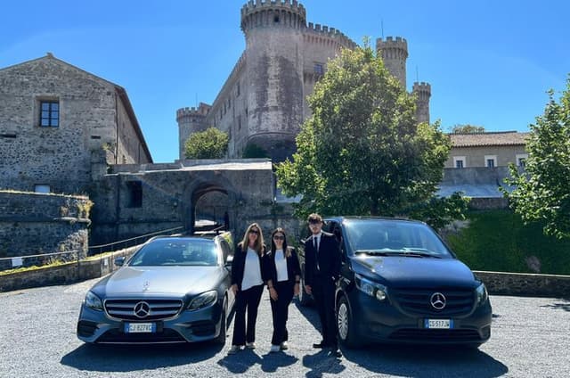 Bracciano lake experience with private mercedes vehicle