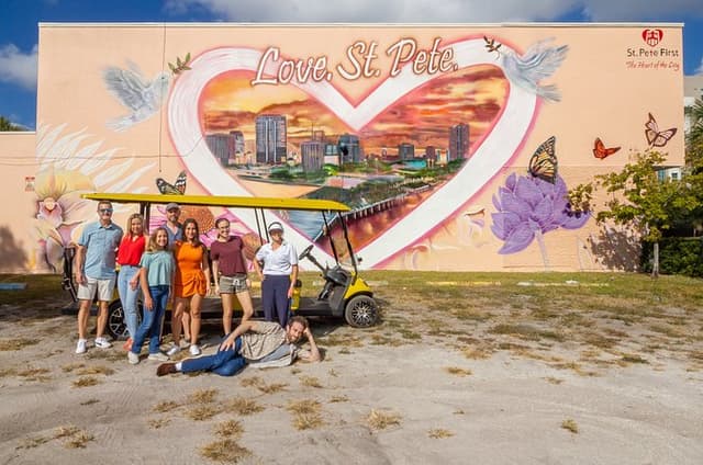 St Pete Mural Tour by Street Legal Golf Cart