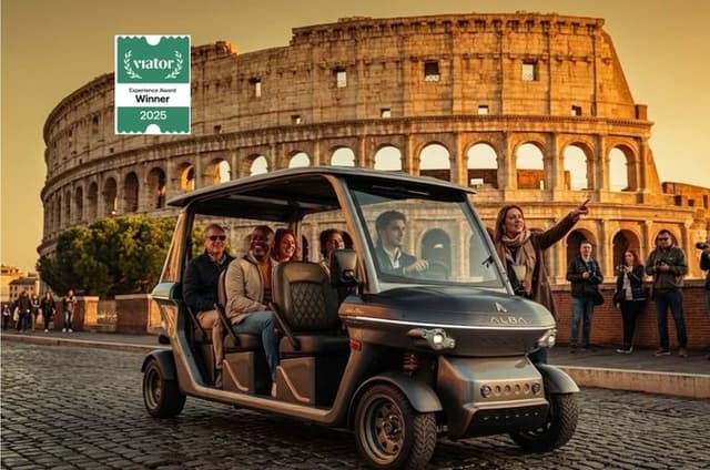 Rome Private Highlights Golf Cart Tour with Gelato