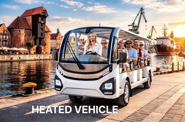Gdansk: City Tour Sightseeing LIVE/AUDIO by Golf Cart Local Guide