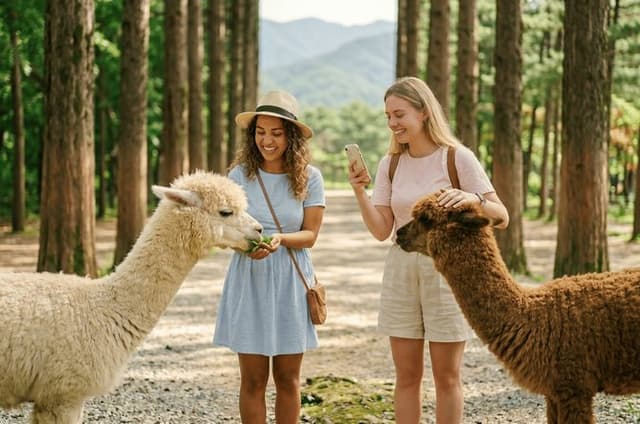 Nami Island, Alpaca World and Gangchon Rail Bike Tour from Seoul