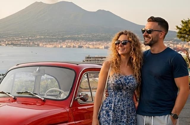 Panoramic Tour of Naples in a Fiat 500 and Photoshoot
