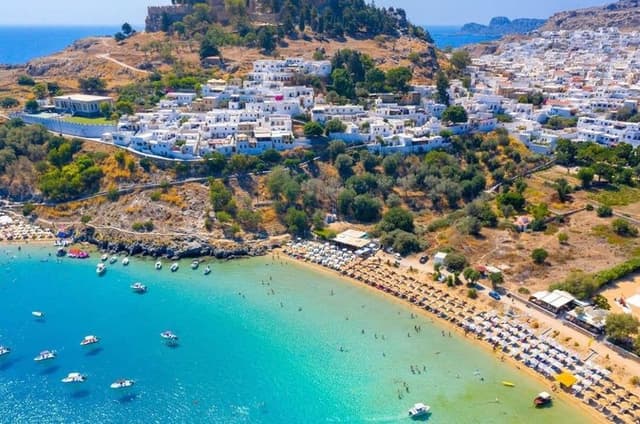 Lindos Relaxing Cruise: “Santorini-style” Village & 2 Swim Stops