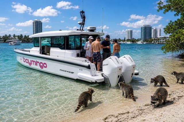 Luxury 5 Hour Private Yacht Tour to Raccoon Island from FTL
