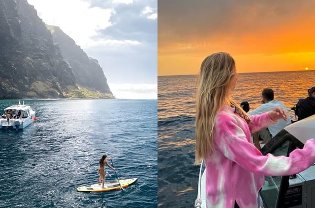 From Calheta: Private Morning/Sunset Catamaran Tour w/ Open Bar
