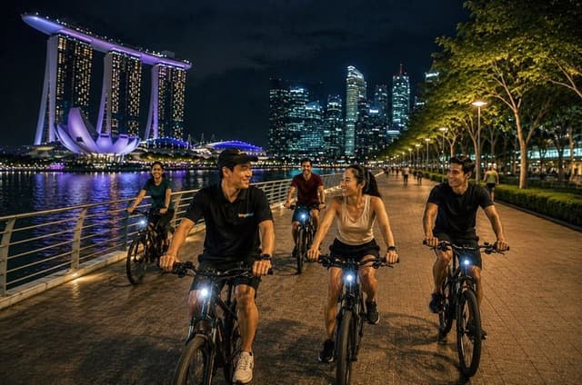 Singapore Marina Bay Small Group Night Cycling Tour