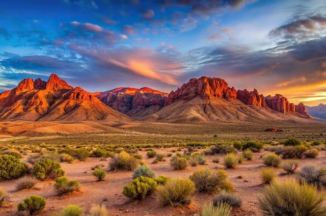 Red Rock Canyon, Hoover Dam, 7 Magic Mountains, Nelson Ghost Town