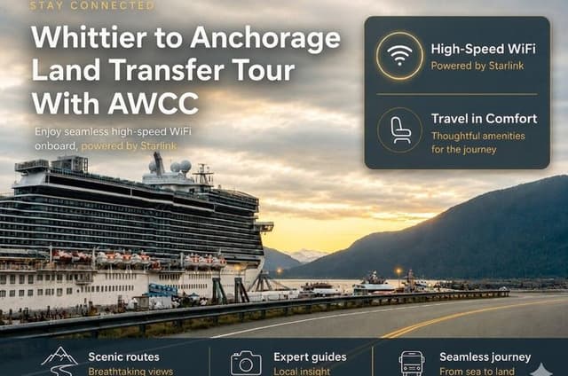 Whittier to Anchorage: Wildlife & Scenic Transfer Tour