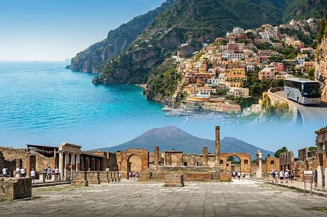 Daytrip from Rome to Pompeii and Amalfi Coast