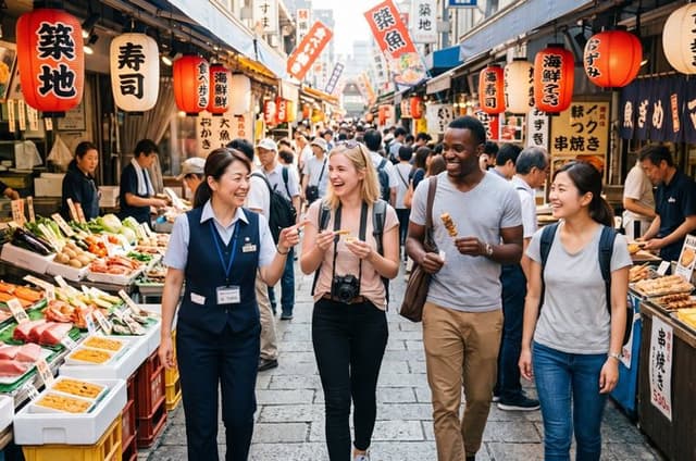 Tsukiji Food and Toyosu Market with Government-Licensed Guide
