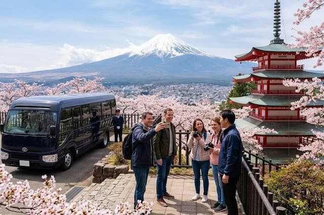 Mt. Fuji Five Lakes Tour with Guide & Vehicle (Tokyo Dep)