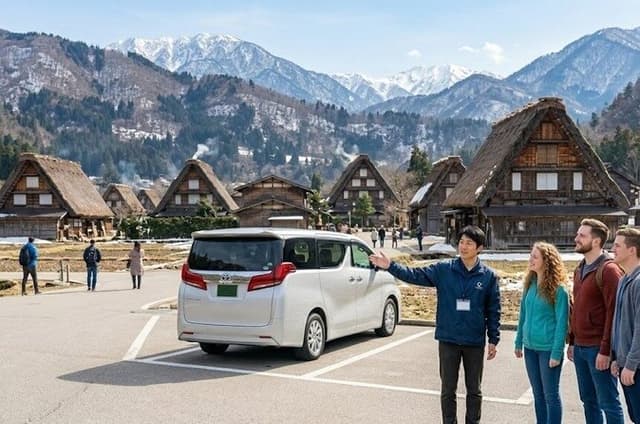 Shirakawago and Takayama Licensed Guide and Vehicle from Kanazawa