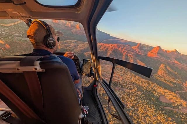 Mogollon Rim Sunset 80 Miles Sedona Helicopter Tour