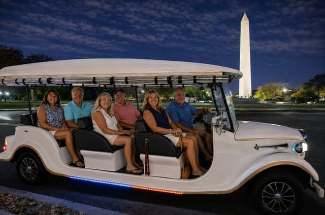 Washington, DC: Sunset & After-Dark Monuments Tour by E-Cart
