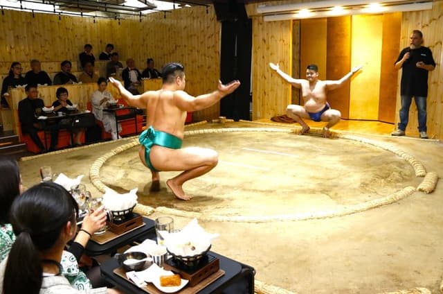 Tokyo: Sumo Entertainment Show with Chicken Hot Pot & Geisha