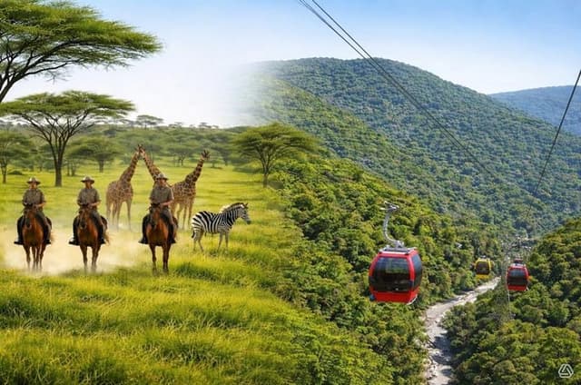 Horseback Safari & Cable Car Ride from Johannesburg