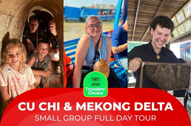 Cu Chi Tunnels and Mekong Delta 1 Day Tour With Small Group