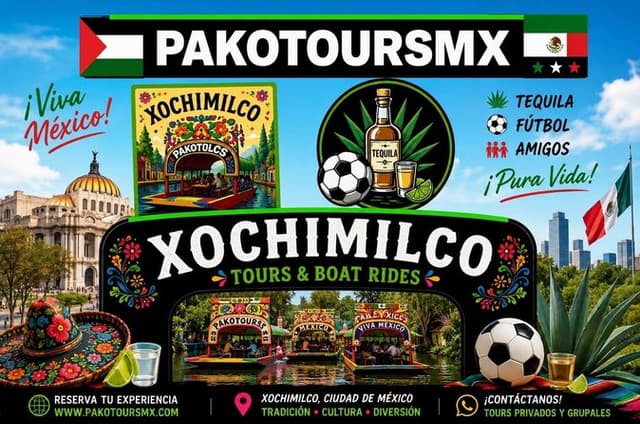Pako ToursMX Trajinera Fiesta Float- Xochimilco Mexico City
