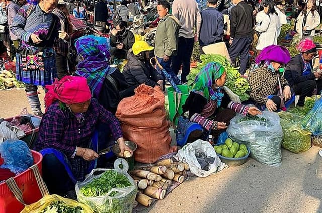 From Sapa Colorful Bac Ha Sunday Market and Flower Hmong Village