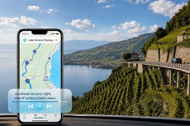 Lake Geneva Self-Guided Driving Audio Tour from Lausanne/Montreux