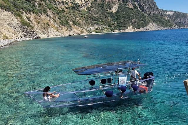 Ischia The Green Cave with Miramar the Transparent boat