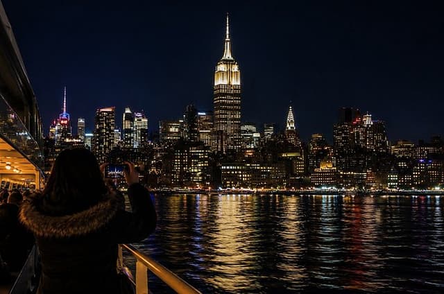 NYC Skyline Sunset & Evening Cruise Near Times Square