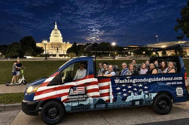 American Monuments Moonlight Night Guided Open-Air Cruiser Tour