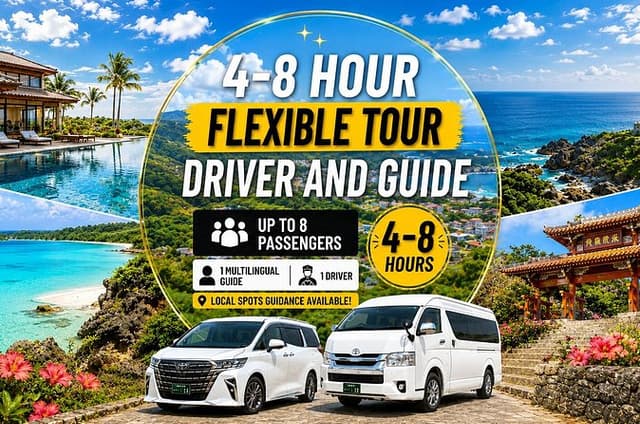 Okinawa Flexible Tour—Driver and Guide Included 1–8 Guests（4-8H）
