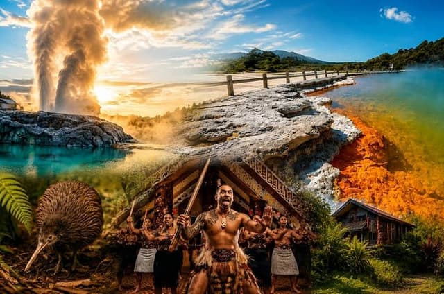 From Hamilton : Rotorua Wai-O-Tapu and Te Puia with Haka