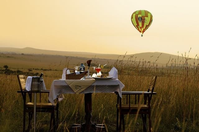 Hot Air Balloon Ride and Champagne Pop at the Bush