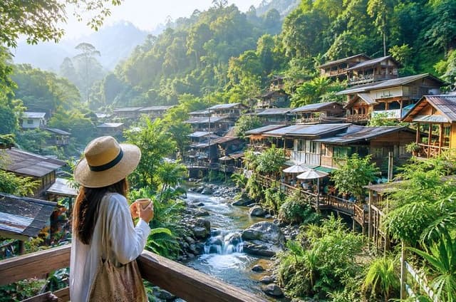 Full-Day Mae Kampong Village & Waterfall Tour from Chiang Mai