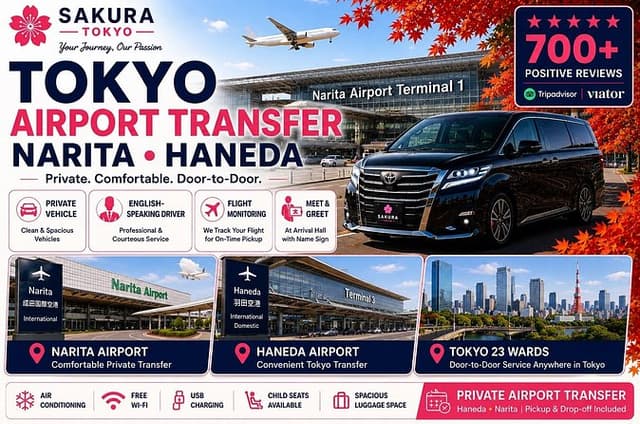Private One-Way Transfer Between Tokyo and Haneda/Narita Airport