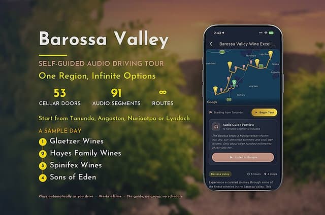 Barossa Valley Wine Tour Self Guided GPS Audio Driving Guide