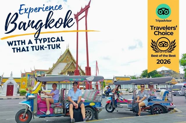 Experience Bangkok with typical Thai tuk-tuk
