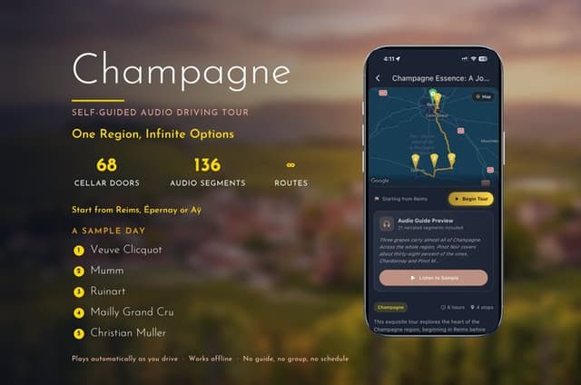 Champagne Wine Tour: Self-Guided GPS Audio Guide from Reims
