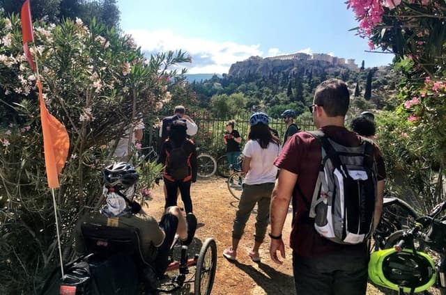 Guided Athens Regural Mountain Bike Tour Acropolis Ancient Ruins