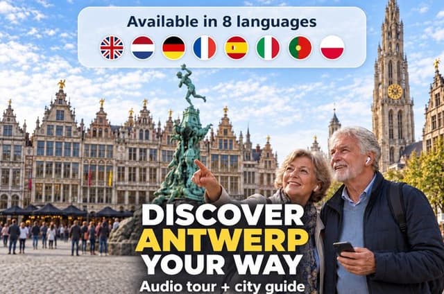 Antwerp City Walk with Audio Guide in 7 Languages on your Phone