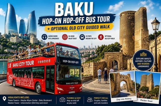 Hop-On Hop-Off Bus Tour with Audio Guide + Guided Old City Tour