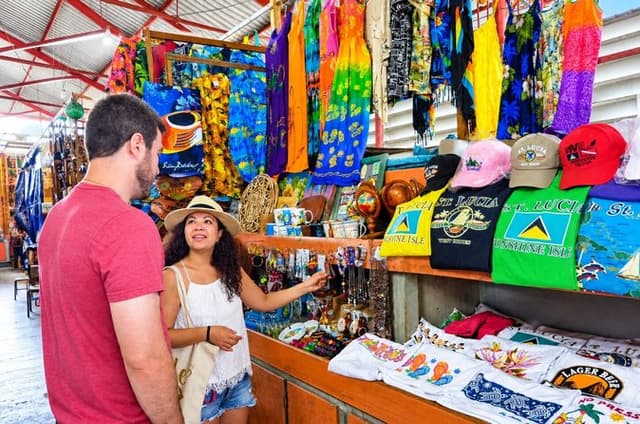 St Lucia North Island Tour- Castries Market and Pigeon Island