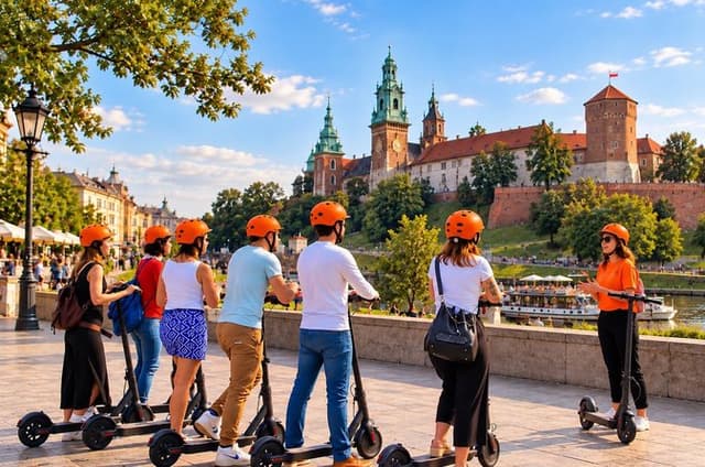 Kraków E-Scooter Tour: Full 4-Hour Guided Tour of Kraków