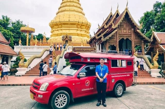 Doi Suthep Temple Tour by Local Red Car 3 Hour Adventure