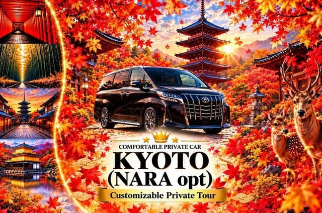 Kyoto & Nara Customizable Private Car Tour (Local English Guide)